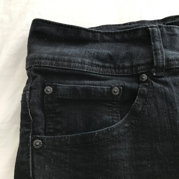 Y2K Scarlett Sirens Double Button Wide Leg Jeans Size 11 - 9/10 Fit Black - Picture 5 of 7